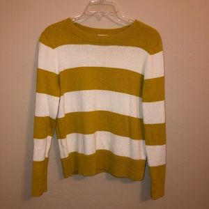 Yellow/white striped sweater